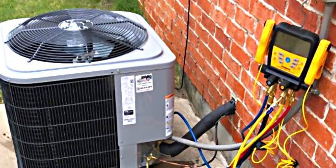 AC repair with digital manifold gauge