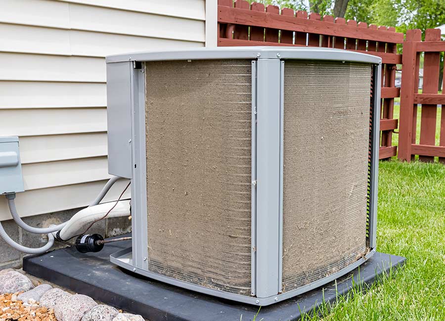 Outdoor AC unit coil cleaning needed
